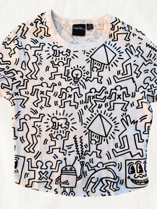 keith haring Tops - Keith Haring Crop Top Graphic Tee